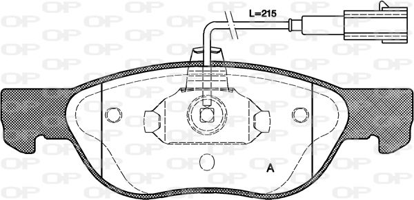 OPEN PARTS Комплект тормозных колодок, дисковый тормоз BPA0587.21